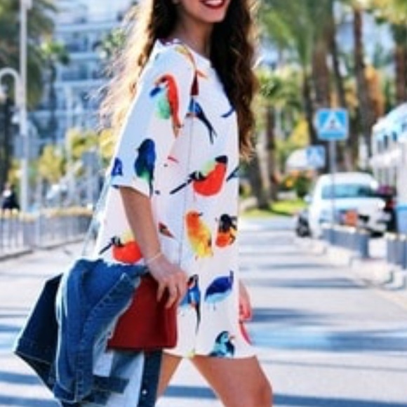 shein bird dress